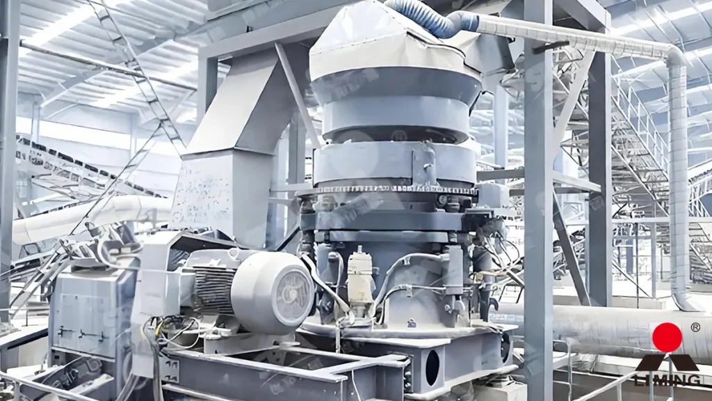 HPT series multi-cylinder hydraulic cone crusher reducing abrasive basalt rock