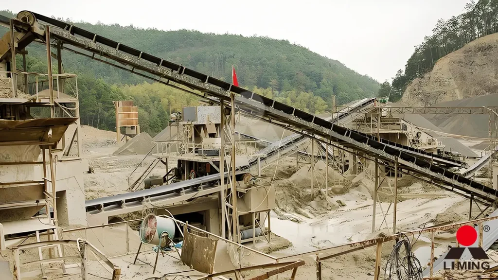 Complete manufactured sand production plant featuring VSI sand maker and vibrating screen