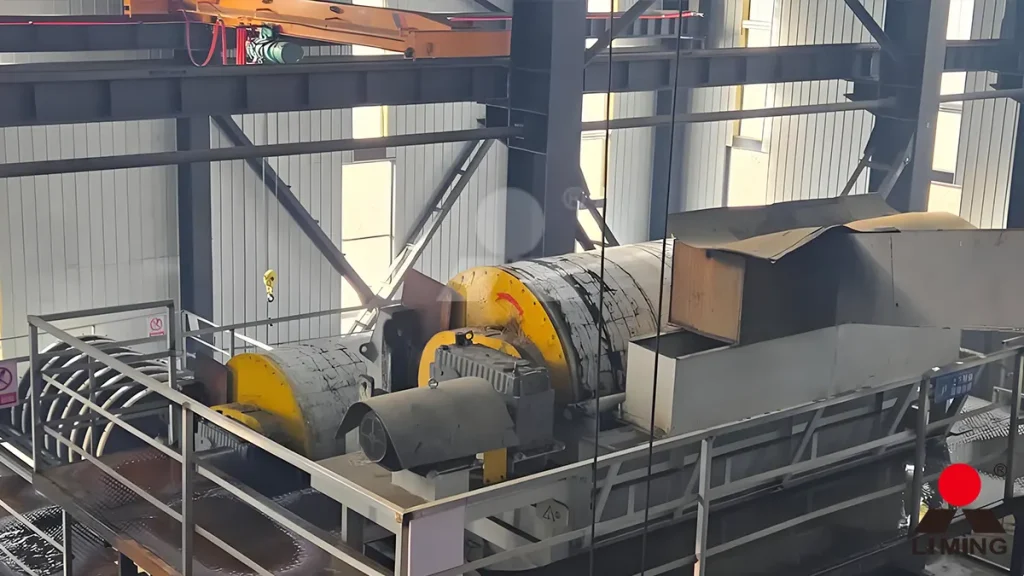 Wet drum high-intensity magnetic separators processing hematite slurry